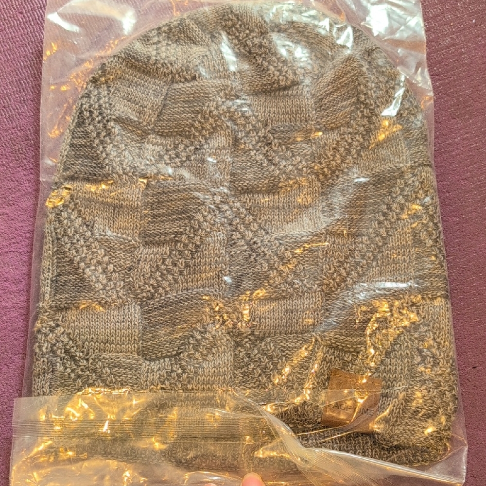 Page One Gray Knitted Beanie